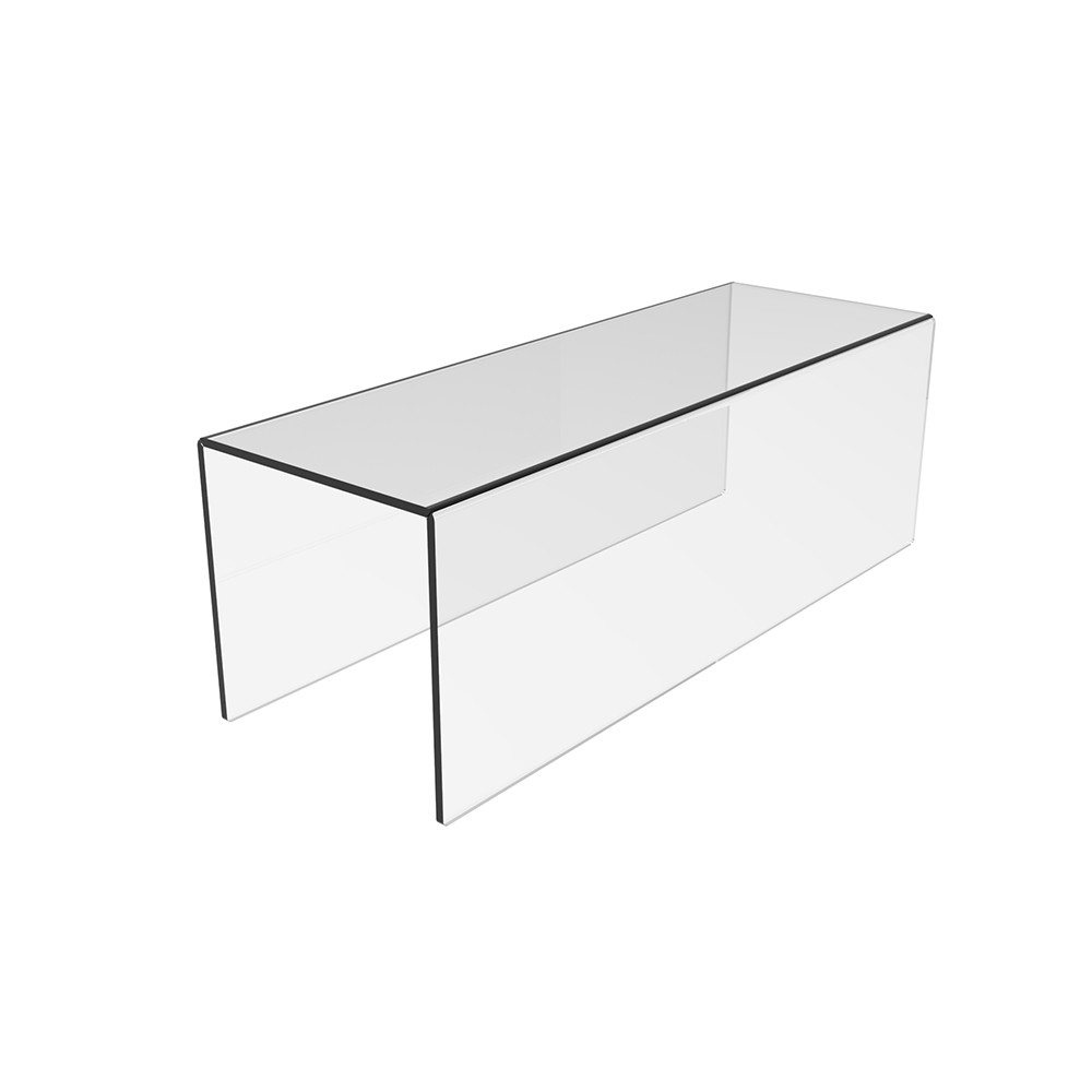 Podium în formă de U EKOWORKS | Acril transparent 3 mm | 400×100×100 mm