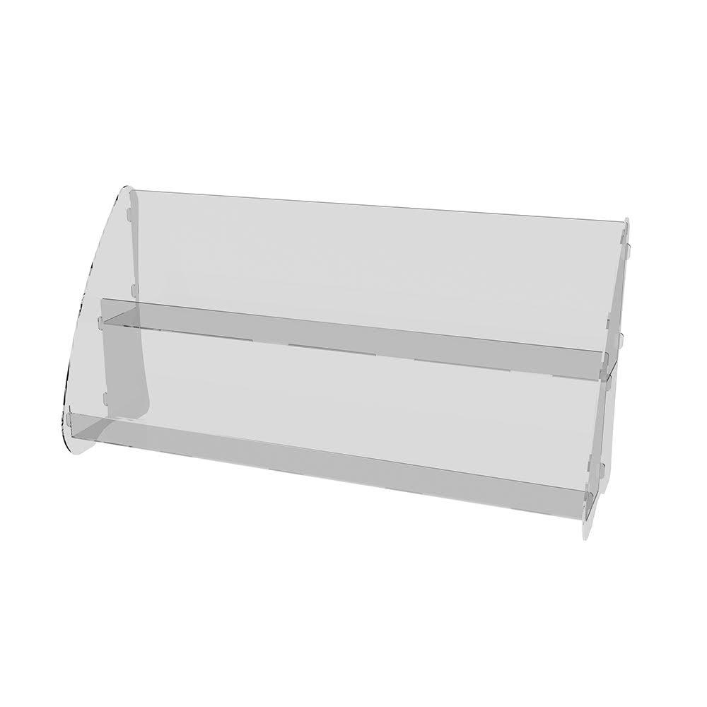 Suport în trepte EKOWORKS cu 2 niveluri | PET transparent 1,5 mm | 403×127×202 mm