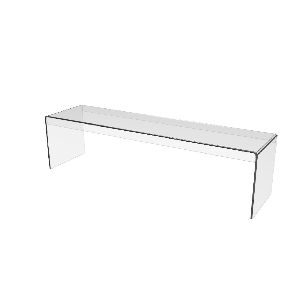 Podium în formă de U EKOWORKS | PET transparent 3 mm | 410×110×110 mm