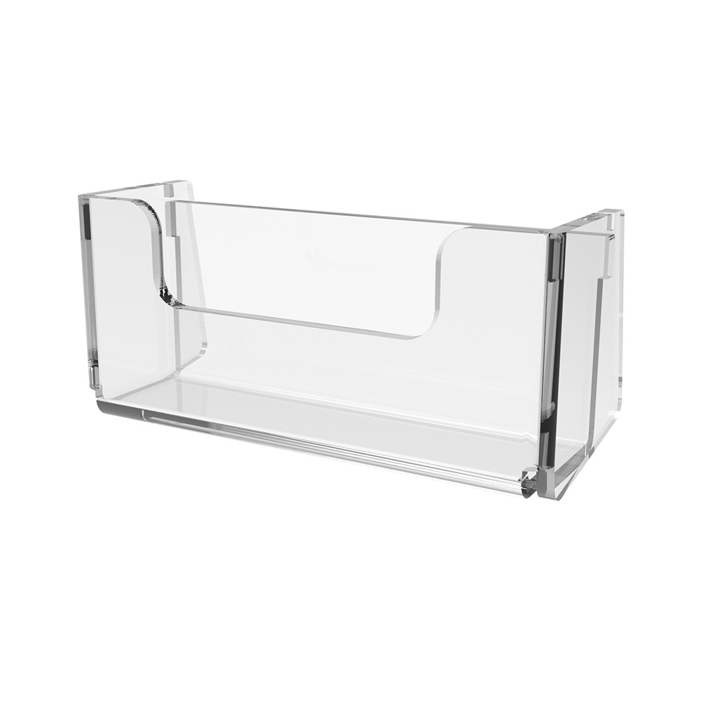 Suport pentru cărți de vizită EKOWORKS | Acril transparent 2 mm | 30×100×47 mm