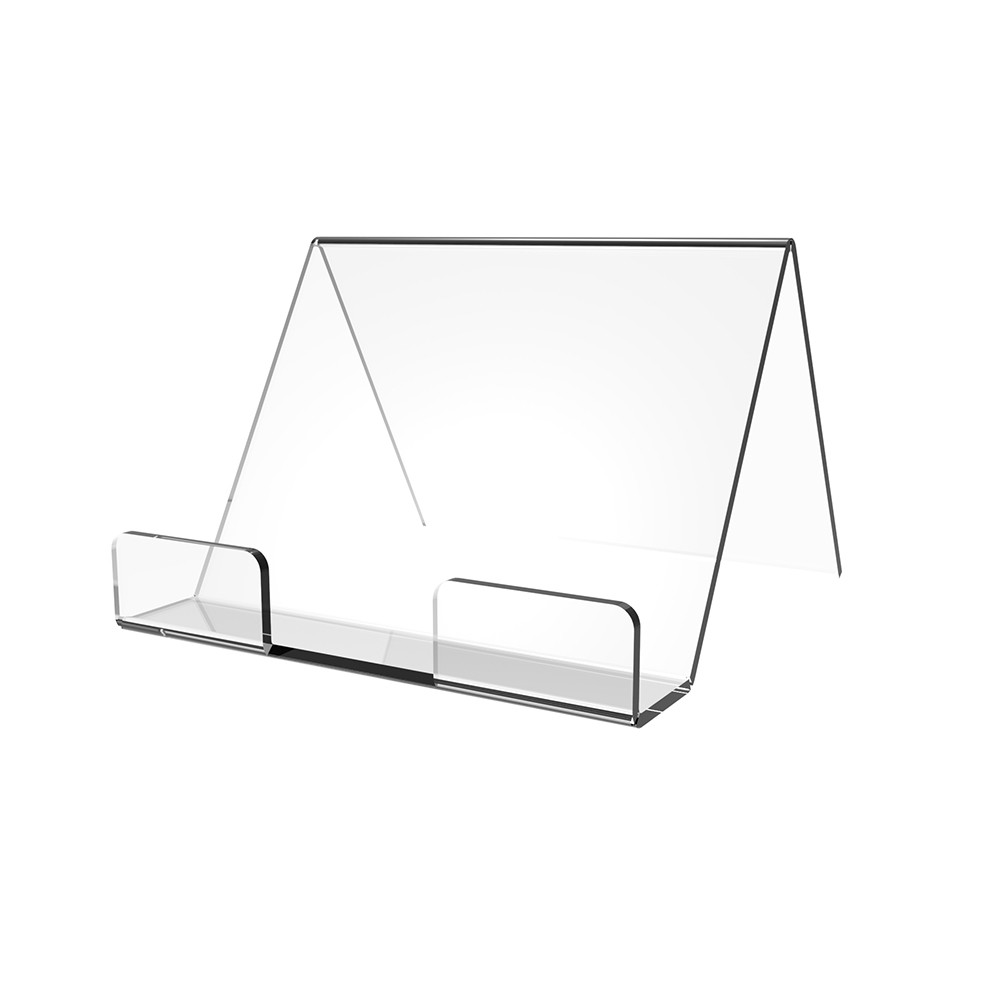 Suport pentru cărți de vizită EKOWORKS de masă | Acril transparent 1,5 mm | 100×100×70 mm