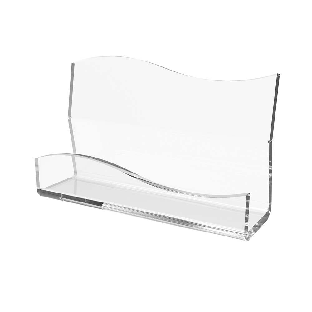 Suport pentru cărți de vizită EKOWORKS de masă | Acril transparent 2 mm | 25×90×50 mm