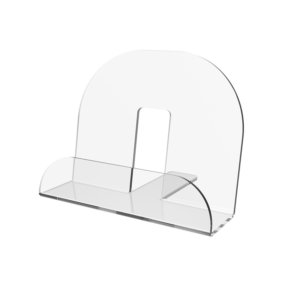 Suport pentru cărți de vizită EKOWORKS de masă, simplificat | Acril transparent 2 mm | 25×100×79 mm