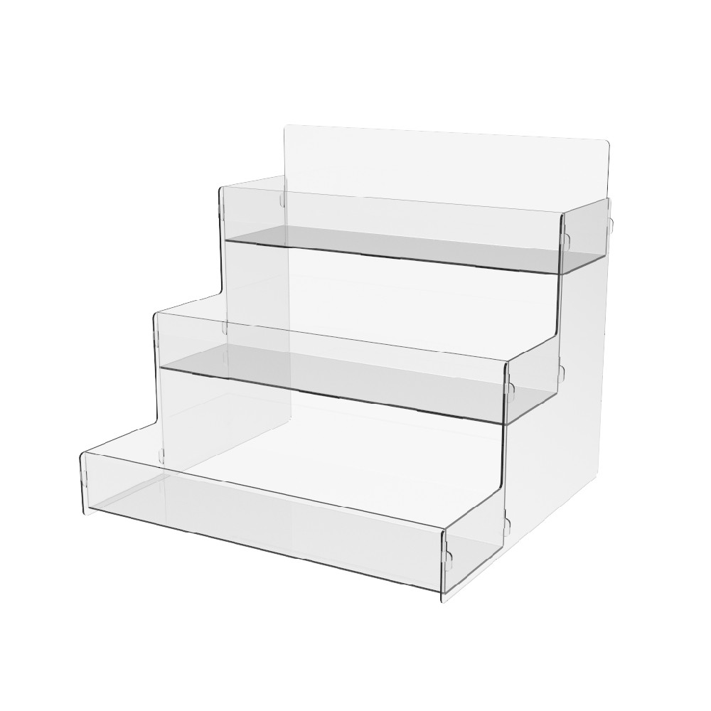 Organizator EKOWORKS pentru pahare cu 3 polițe | PET transparent 2 mm | 300×317×307 mm