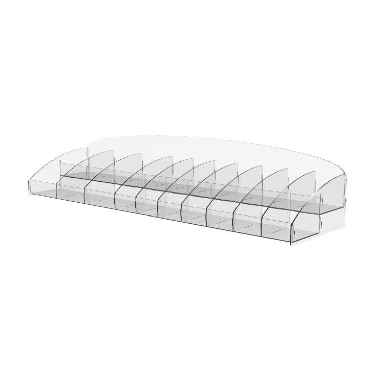 Cutie de prezentare EKOWORKS pentru plicuri de ceai | PET transparent 1,5 mm | 614×160×125 mm