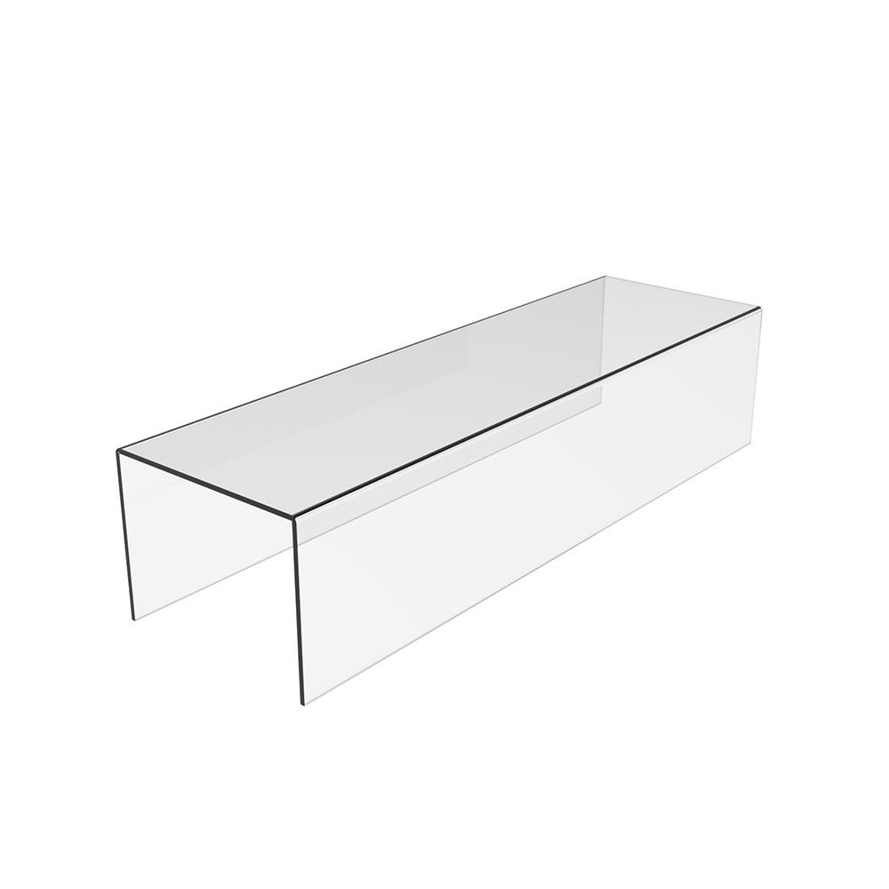 Suport EKOWORKS în formă de U | Acril transparent 3 mm | 450×130×100 mm