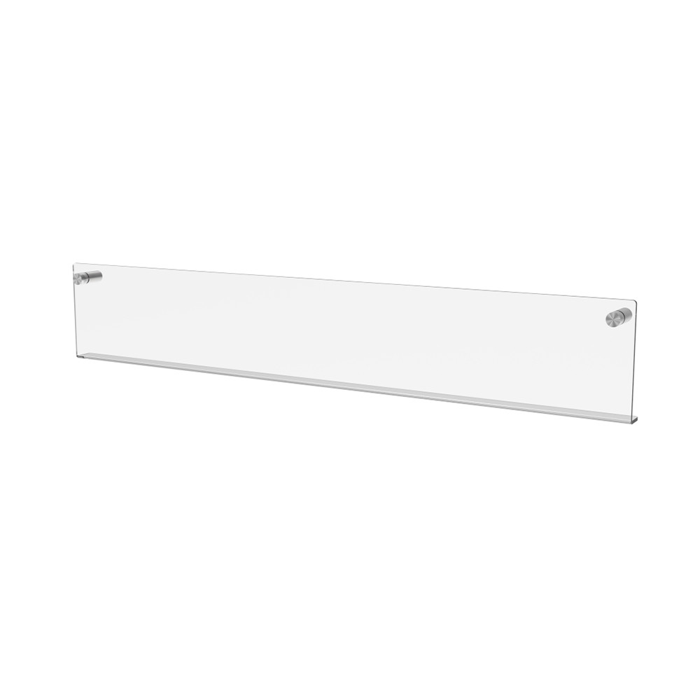 Raft de perete EKOWORKS | Acril transparent 3 mm | 600×20×100 mm