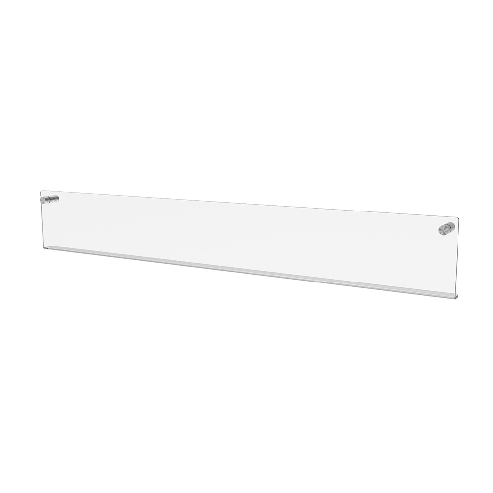 Raft de perete EKOWORKS | Acril transparent 3 mm | 700×20×100 mm