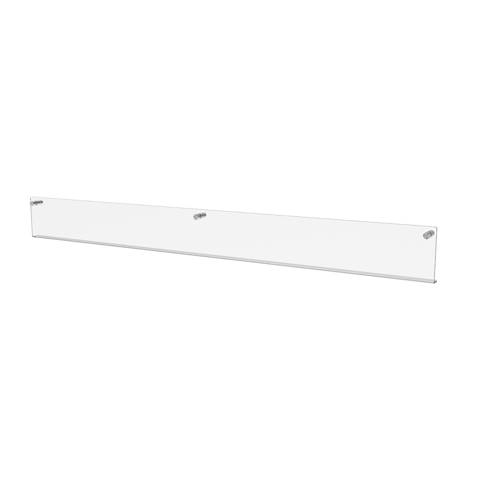 Raft de perete EKOWORKS | Acril transparent 3 mm | 1000×20×100 mm